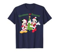 Disney Santa Mickey Minnie Celebrate Season Holiday T-Shirt
