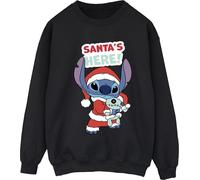 Disney - "Santa's Here" Sweat-shirt pour femme BI23058 (5XL) (Noir)