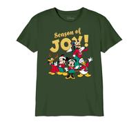 Disney « Season Joy Mickey and Co » BODMICKTS083 T-Shirt Garçon, Vert, Taille 14 Ans