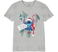 Disney « Seasons Greeting Stitch » BODLILOTS011 T-Shirt Garçon, Gris Melange, Taille 06 Ans