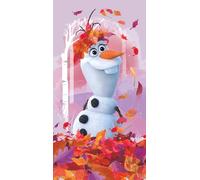 Disney - Serviette de bain La Reine des Neiges - Motif Olaf - Serviette de plage - 75 x 150 cm - 100 % coton - Serviette de plage - Serviette de bain - Serviette de sauna - Anna Elsa Kristoff Sven