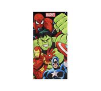 DISNEY Serviette de plage 'Avengers' bleu marine / menthe / rouge vif / noir, Taille 70 x 140