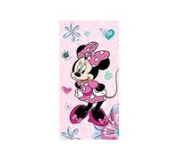 Disney - Serviette de plage en coton "Minnie : Noeud"- Rose - 70 x 140 cm