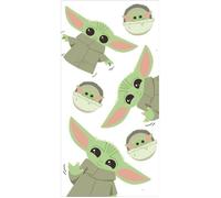 Disney - Serviette de plage en coton ""Star Wars : Bébé Yoda""- Beige - 70 x 140 cm