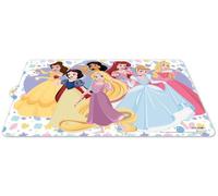 Disney Set de Table Individuel pour Filles en Plastique Princesses Jasmine Cendrillon Rapunzel Belle Blanche-Neige Aurora Ariel