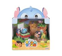 Disney - Set Figurines Tsum Tsum Lilo et Stitch - 7 cm - Jouets Empilables - 4 Figurines de Collections - Acessoires - Packaging Playset - Stimule l'Imagination - Cadeau pour Enfant Fans dès 6 Ans