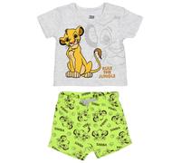 DISNEY Set 'König der Löwen' gris chiné / vert gazon / orange / noir, Taille 68