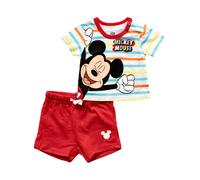 DISNEY Set 'Mickey Mouse' bleu clair / rouge / noir / blanc, Taille 68