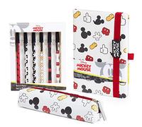 Disney Carnet De Notes Mickey Mouse, Fourniture Scolaire Kawaii Avec Carnet A5, Trousse Kawaii Et Lot Stylo, Papeterie de Bureau ou Scolaire Fille ou Adulte, Idée Cadeau Femme, Enfant ou Ado