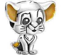 Disney Simba Roi Lion en argent sterling 925 compatible avec les breloques Pandora et beaucoup d'autres bracelets à breloques britanniques