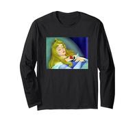 Disney Sleeping Beauty Aurora Sleeping Manche Longue, Unisexe pour adultes, Noir, M