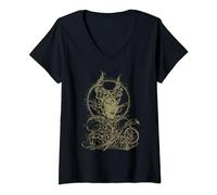 Disney Sleeping Beauty Maleficent Crow Branches T-Shirt avec Col en V