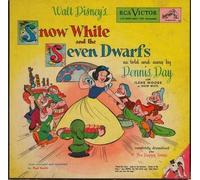 Disney - Snow White And The Seven Dwarfs - as told and sung by Dennis Day with Irene Woods as Snow White (2 vinyl EP records in picture book album) -45 rpm