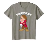 Disney Snow White And The Seven Dwarfs, Current Mood, Grumpy T-Shirt, Enfant, Ardoise, 8 ans
