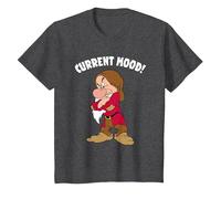 Disney Snow White And The Seven Dwarfs, Current Mood, Grumpy T-Shirt, Enfant, Chiné Foncé, 4 ans