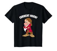 Disney Snow White And The Seven Dwarfs, Current Mood, Grumpy T-Shirt, Enfant, Noir, 2 ans
