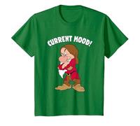 Disney Snow White And The Seven Dwarfs, Current Mood, Grumpy T-Shirt, Enfant, Vert Kelly, 2 ans