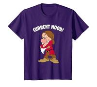 Disney Snow White And The Seven Dwarfs, Current Mood, Grumpy T-Shirt, Enfant, Violet, 6 ans