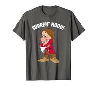 Disney Snow White And The Seven Dwarfs, Current Mood, Grumpy T-Shirt, Homme, Asphalte, S