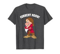 Disney Snow White And The Seven Dwarfs, Current Mood, Grumpy T-Shirt, Homme, Chiné Foncé, L