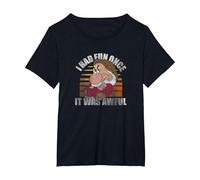 Disney Snow White Grumpy I Had Fun Once It Was Awful T-Shirt, Femme Grandes tailles, Noir, 3X