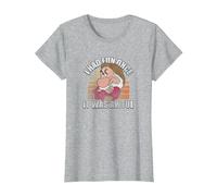 Disney Snow White Grumpy I Had Fun Once It Was Awful T-Shirt, Femme, Gris Chiné, XL