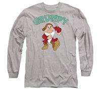 Disney Snow White & The 7 Dwarfs Father's Day Grumpy Dad Unisex Long Sleeve T Shirt, Heather Grey, Gris, S Mixte
