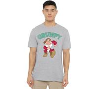 Disney Snow White & The 7 Dwarfs Father's Day Grumpy Dad Unisex T Shirt, Heather Grey, Gris, 5XL Mixte