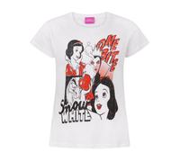 Disney Snow White & The Seven Dwarfs Blanc Snow White, Evil Queen T-shirt à manc