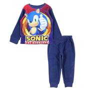 Disney Sonic, Ensemble Pyjama, 2 Pièces, Sweater + Jogging, Enfants, (2 à 14 Ans), Mixte, Garçon, Fille, Doux, Mignon, Chaud, Sweat Shirt + Pantalon, Modèle SONIC M 5204271 S2-5A