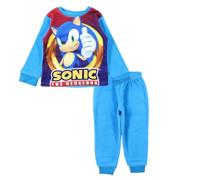 Disney Sonic, Ensemble Pyjama, 2 Pièces, Sweater + Jogging, Enfants, (2 à 14 Ans), Mixte, Garçon, Fille, Doux, Mignon, Chaud, Sweat Shirt + Pantalon, Modèle SONIC M 5204271 S1-8A