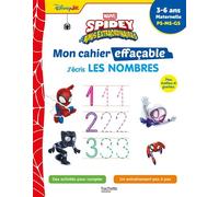 Disney - Spidey et ses amis extraordinaires - Mon cahier effaçable - J'écris les nombres (3-6 ans) - Hachette Education - Hachette Education - cartonné - Scolaire / Universitaire