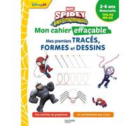 Disney - Spidey et ses amis extraordinaires - Mon cahier effaçable - Mes premiers tracés Mes premiers tracés, formes et dessins - Collectif - Hachette Education - broché - Scolaire / Universitaire
