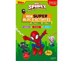 Disney Spidey et ses amis extraordinaires Mon super bloc d'activités de Moyenne Section (4-5 ans) - Marina Fillon-Treffot - Hachette Education - broché - Scolaire / Universitaire