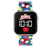 Spidey and His Amazing Friends Montre à quartz numérique LED avec bracelet en silicone, multicolore, Spider-Man