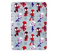 Disney Spidey & His Amazing Friends Couverture en peluche douce 100 x 150 cm - Confortable, chaude et parfaite pour les enfants ou les adultes - Motif sauts