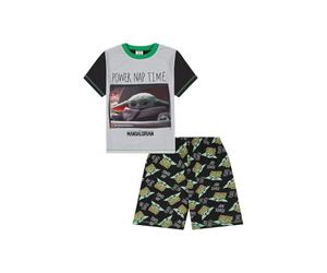 Disney Star Wars Baby Yoda The Mandalorian Power Nap Pyjama court pour garçon - Gris - 8 ans