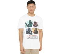 Disney Star Wars Retro Most Impressive Father Unisex T Shirt, White, Blanc, 5XL Mixte