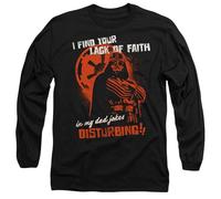 Disney Star Wars Vader Dad Jokes Disturbing Long Sleeve T Shirt, Black, Noir, L Mixte