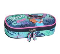 Disney Stitch Aloha Trousse Scolaire Compartiments, Sachet pour Une Fille 5x20x9cm (Stitch Compartiments F)
