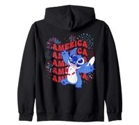 Disney Stitch America Fireworks 4th of July USA 250th Sweat à Capuche