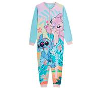 Disney Stitch and Angel Combinaison pyjama en polaire pour enfants, bleu, 5-6 ans