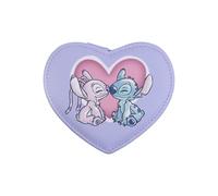 Disney Stitch & Angel Boîte à bijoux avec fermeture Éclair Motif cœur