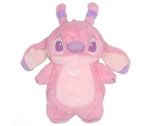 DISNEY Stitch ANGEL Bouillotte en caoutchouc avec housse SOUPLE, GRANDE Bouillotte avec housse douce À EAU, peluche 750 ml (Angel)
