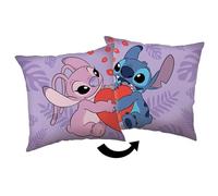 Disney Stitch Angel Coussin décoratif carré à Double Face, ornemental 40x40 cm, Oeko-TEX (D)