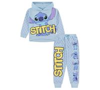 Disney Stitch & Angel Ensemble sweat et jogging en polaire pour filles 2 à 16 ans, Bleu clair, 4-5