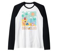 Disney Stitch Angel Leroy & Scrump Summer Beach Surf Club Manche Raglan