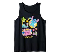 Disney Stitch & Angel Life's Better by the Beach Summer Trip Débardeur