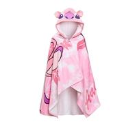Disney Stitch Angel Serviette à capuche pour filles Poncho 100 % coton Serviette de bain Serviette de plage Serviette de bain Wrap Enfants Robe à langer