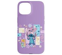 Disney Stitch & Angel Spring Easter Friendly Flower Faces Coque pour iPhone 15